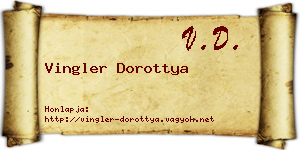 Vingler Dorottya névjegykártya